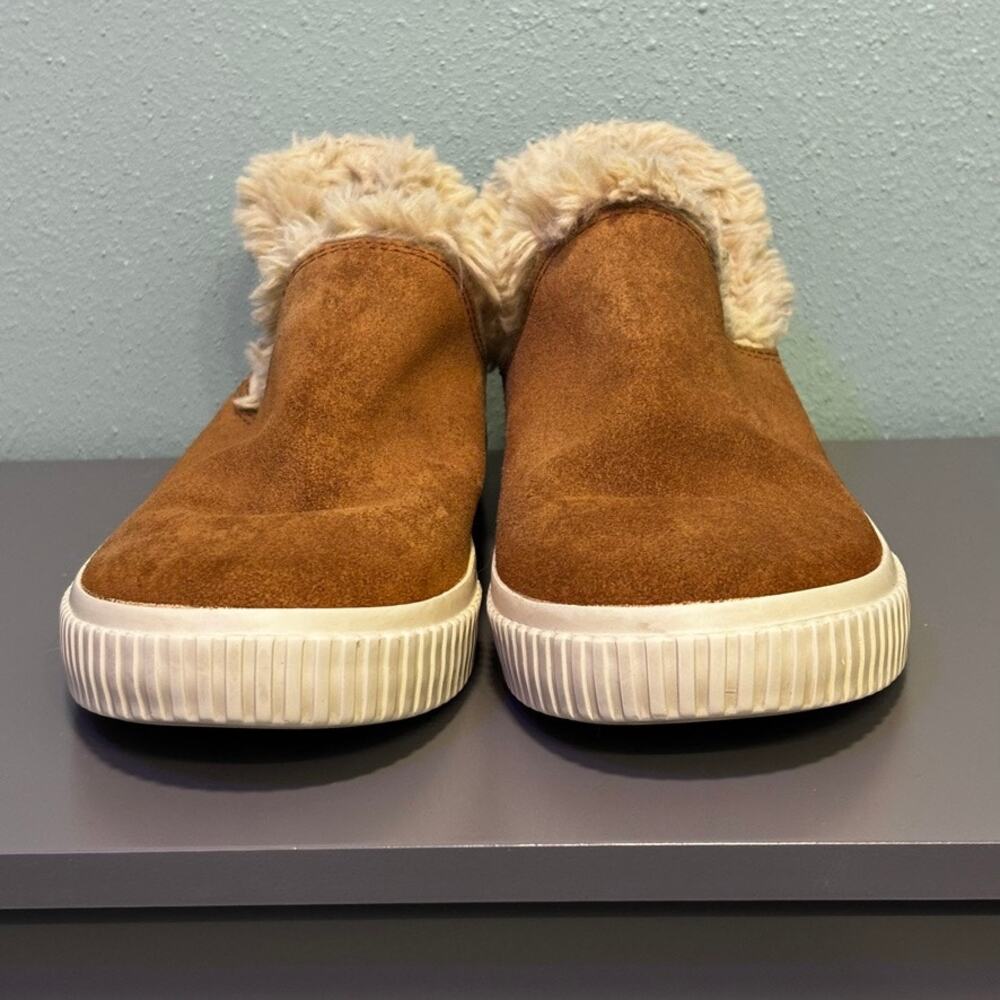 Timberland Women's Skyla Bay Slip-On Shoes Size 7 Brown Suede Faux Fur Lined - Picture 2 of 10